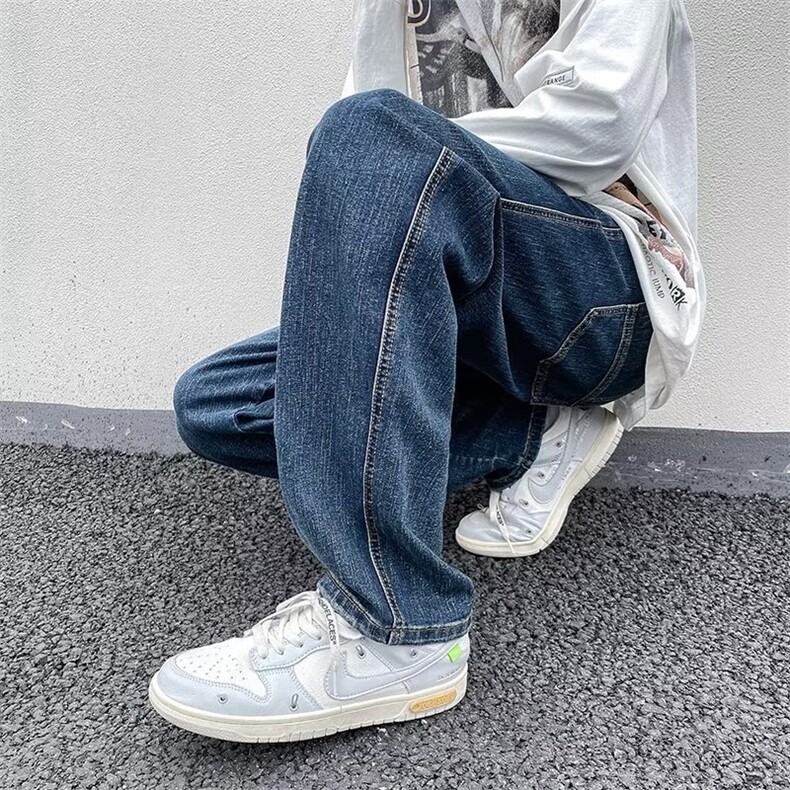 美式牛仔裤男春秋新款休闲直筒裤NB45P45,男装牛仔裤,星座1116-2