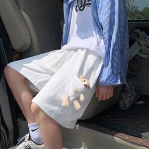 春夏装男女ins潮中性风宽松大码休闲工装短裤五分裤K454/P30控39图片