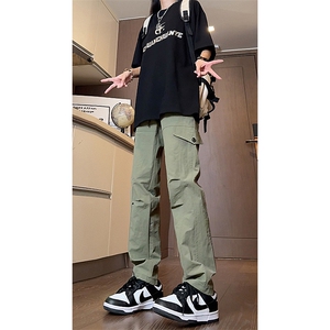 夏季百搭速干宽松褶皱设计垂感休闲裤  K208-TP35-限58图片