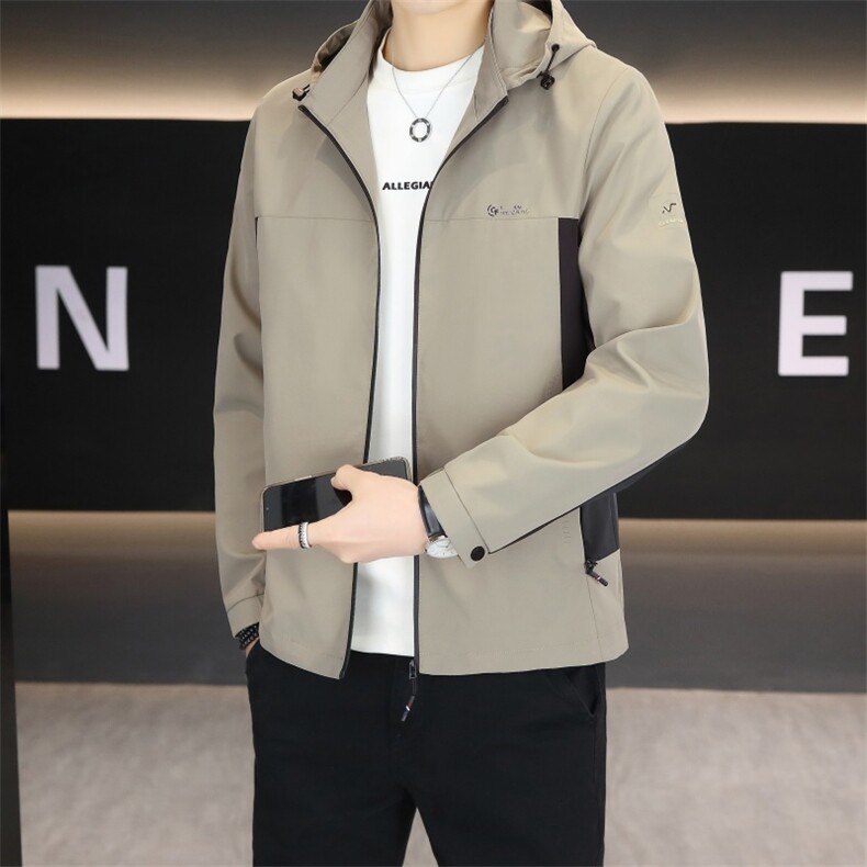 秋季夹克男高品质连帽外套型男商务休闲百搭青年外套男N9811-P130图片