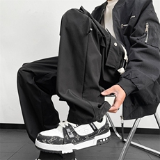 聚酯纤维直筒坠感休闲工装裤K720-特批39，男装休闲裤，星座718-1