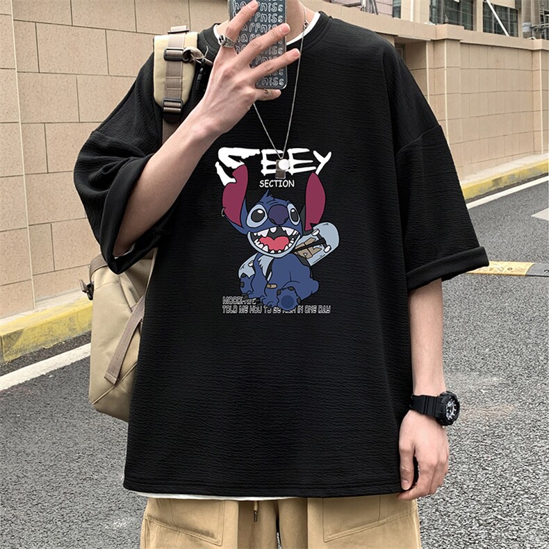 Q11038-P30 春夏季七分袖t恤男大码五分袖男短袖中袖图片