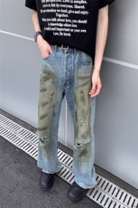 美式高街牛仔裤男潮牌破洞休闲裤N8515/P48，男装牛仔裤，电商D202-1