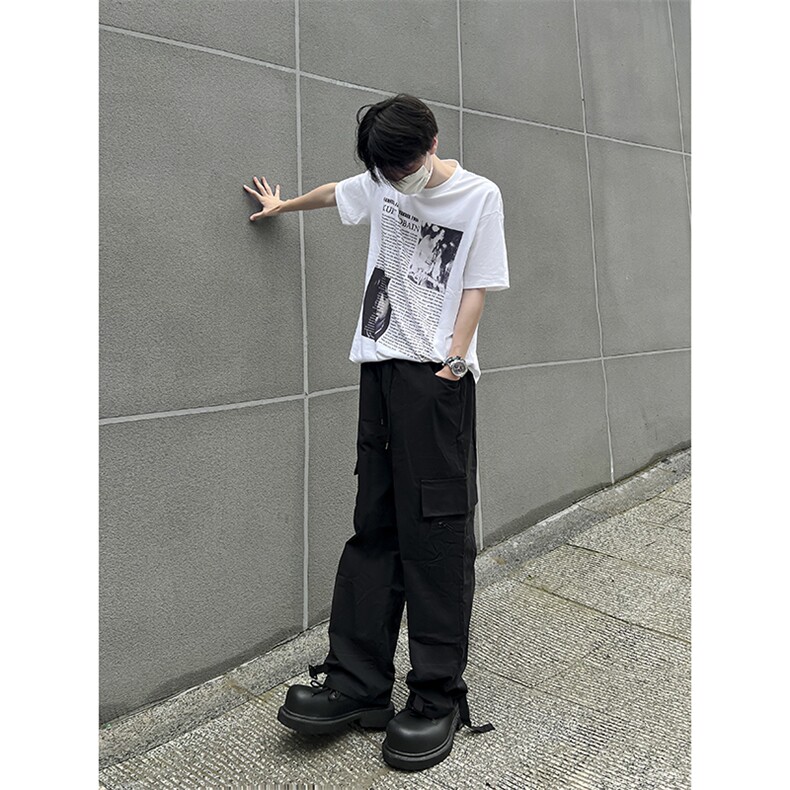 B221美式ins街头hiphop宽松休闲多口袋工装裤子LK23120-P65控88,男装休闲裤,电商B221