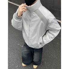 高品质春装新款老钱风美式高街解构立领棒球服飞行夹克潮休闲外套，男装夹克，电商A486