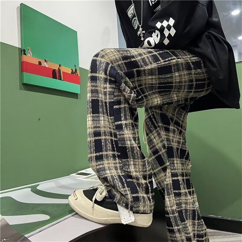 毛呢裤男新款青少年时尚休闲裤  B475 P38图片
