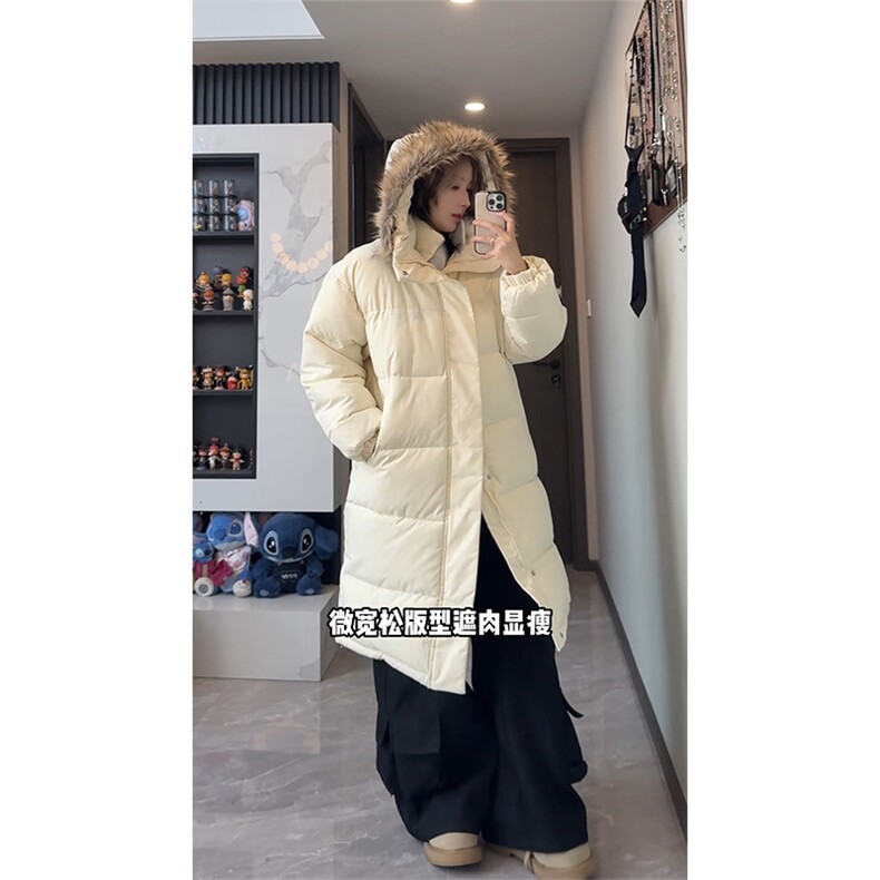 中长款棉服连帽毛领可拆保暖棉服外套男女DZ51215-TP105188,男装棉衣,电商A102