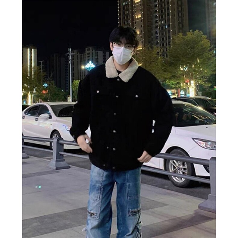 1506-1/JJ591/P109羊羔绒翻领加绒加厚工装棉衣美式复古夹克,男装夹克,星座1506-1