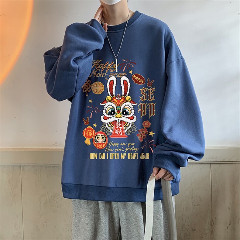 圆领卫衣男大码加厚加绒长袖t恤男S6299-P28,男装卫衣,电商A040