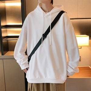 WY2099-P35 加绒款-P40 纯棉连帽卫衣男大码运动帽衫宽松薄外套男图片