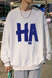 S6258-P28  秋季圆领卫衣男大码韩版宽松长袖外套图片