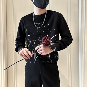 痞帅高级感卫衣外套男印花社会小伙店主风潮牌301C-WY39-P58控78图片
