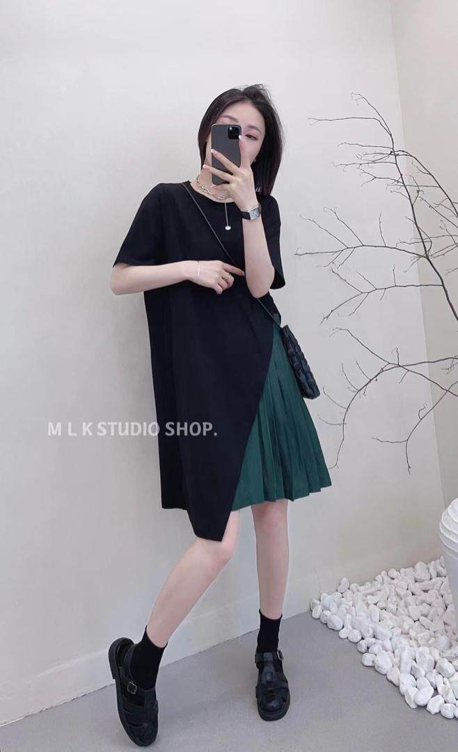 拼接连衣裙，女装连衣裙，依多坊