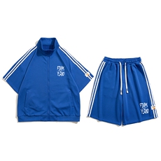 白底23夏季时尚印花短袖百搭潮流短裤五分裤套装TZ665P85控108，男装牛仔裤，电商A247-1