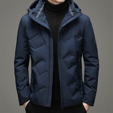 棉衣男士外套秋冬短款厚款棉袄冬装连帽羽绒棉服SNNYR20702-P195图片