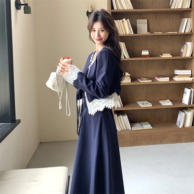 开春御姐气质穿搭一整套装裙女2025新款蕾丝花边上衣半身裙两件套,女装套装/套裙,2C113