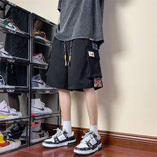 新中式国风短裤男生夏季薄款大口袋直筒工装裤户外运动登山机能裤，男装牛仔裤，电商B325
