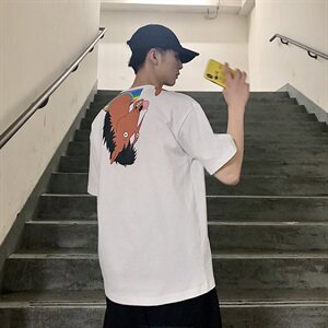 （挂拍砖墙）A090印花短袖男大码情侣款纯棉T恤100棉T068P35控48图片