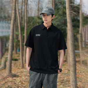 美式夏季新款Polo衫男士半袖日系潮牌男装宽松短袖t恤PL143-P45