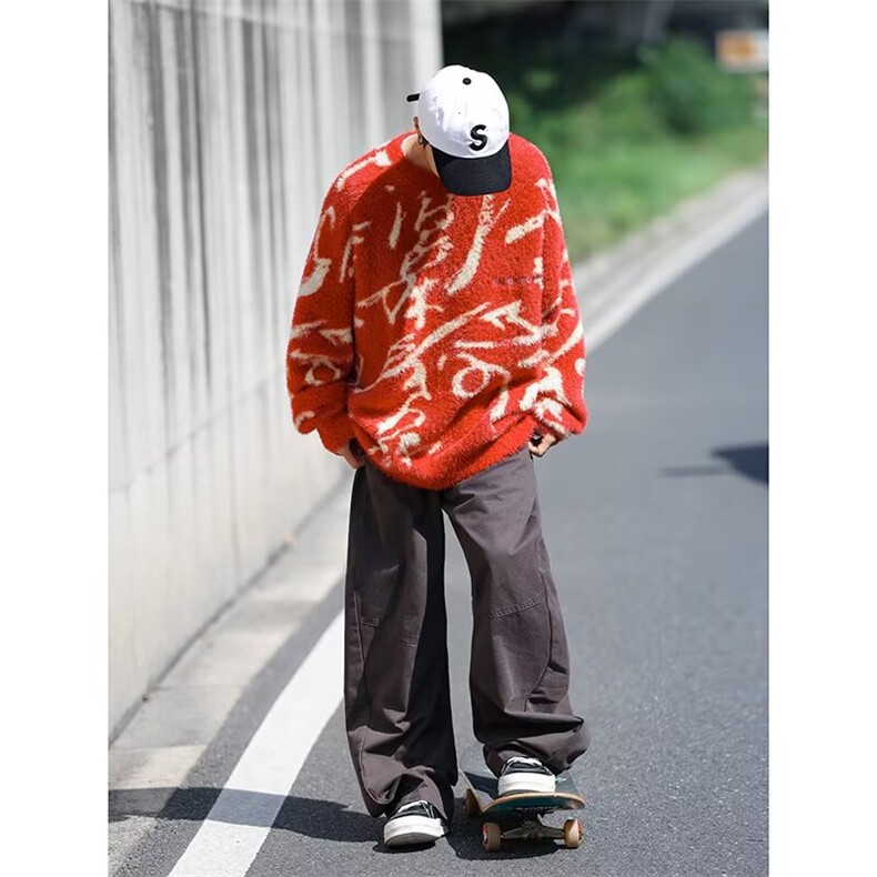 1506-1/M76041/P59圆领毛衣针织衫男潮牌帅气秋冬季打底衫修身，男装T恤，星座1506-1