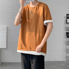 8XL-M冬季短袖男加绒加厚T恤内搭打底衫半袖打底上衣DX327P35控48，男装T恤，电商D206-1