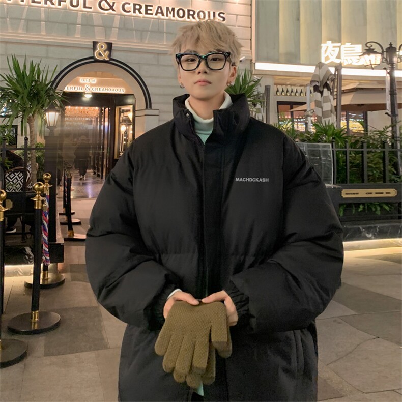 外景冬季加厚面包服男字母印花宽松保暖棉衣立领外套MF00858/P90,男装棉衣,电商B316