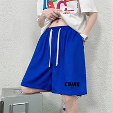 HD74248-P22华夫格短裤男大码宽松五分裤男直筒中裤，男装休闲裤，电商A040