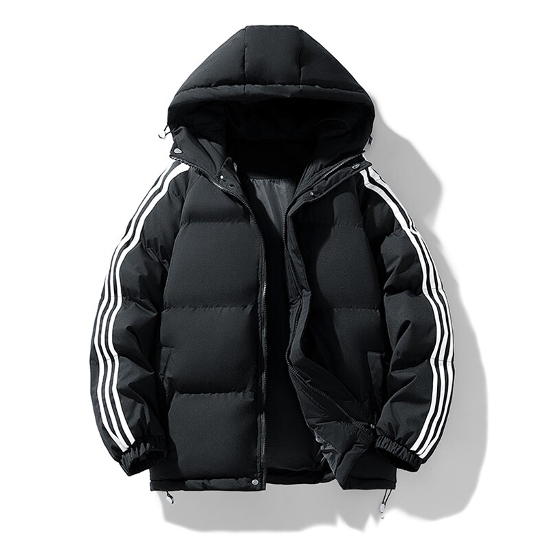 冬季潮流条纹五防立领加绒加厚棉衣情侣撞色棉服外套MY8899-p78,男装棉衣,星座610B-1