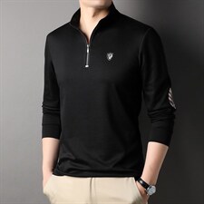 G99616男式秋季服装新款长袖T恤青年立领卫衣四季打底体恤P65，男装卫衣，电商B360