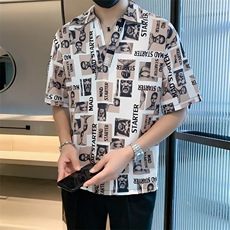 夏季冰丝V领T恤男翻领短袖POLO衫薄款半袖夏装上衣半截袖tC3011，男装T恤，星座1116A-2（原606A-1）
