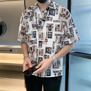 夏季冰丝V领T恤男翻领短袖POLO衫薄款半袖夏装上衣半截袖t C3011图片