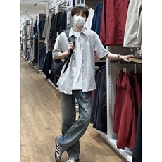 【有货】DC73-批35条纹短袖衬衫男夏季少年感穿搭衬衣设计感半袖，男装T恤，星座603-2