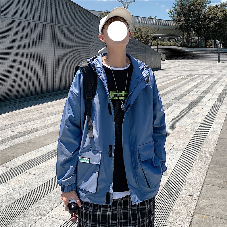 港风冲锋衣男潮牌外套男防风户外旅游服工装夹克男7210P75控108,男装夹克,星座226-1