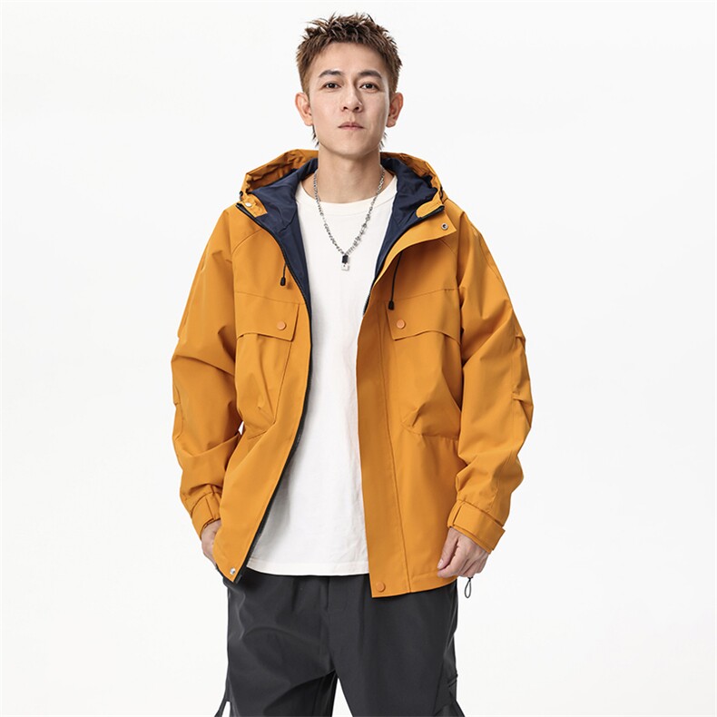 2025新款连帽冲锋衣男秋季户外登山外套美式防水夹克Q5576-P75,男装夹克,星座610（原A335）