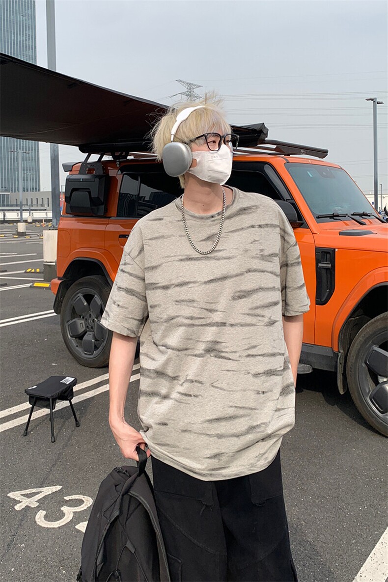 夏季潮牌扎染短袖T恤男宽松大码美式半袖体恤衫T3649-特价P30,男装T恤,电商A007