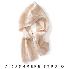 2025年秋季新款条纹针织羊绒围巾时尚休闲通勤百搭，围巾，思琳羊绒