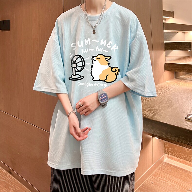 华夫格t恤男短袖男大码五分袖HT73420-P22,男装T恤,电商A040