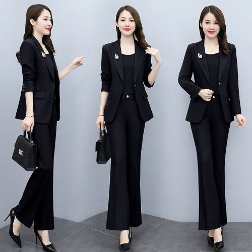 职业正装西服套装女春装2025年新款品牌气质女神范工作服两件套潮,女装套装/套裙,然然