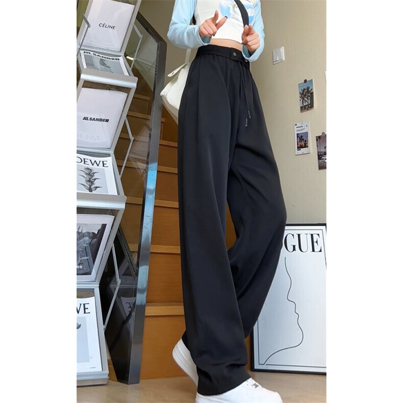 大码潮流高级感小直筒垂坠感冰丝休闲裤西裤K8549-P33【特价】图片