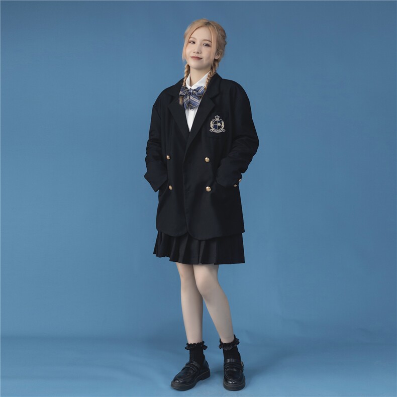 C316XZ662 P98 秋装绣花款情侣装男女款制服班服JKDK西服学院图片