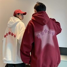 EQ175潮牌发泡星星春季连帽卫衣学院风情侣装外套女装类目P58，男装卫衣，电商C306-1