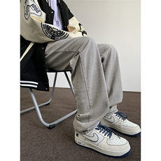 新款美式vibe风裤子男高街水泥灰牛仔裤修身直筒微喇裤16334-p40，男装牛仔裤，星座1008