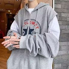 青少年韩版连帽卫衣男潮流港风潮牌宽松学生上衣服外套W11-2/P45，女装短外套，星座506