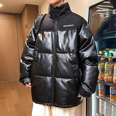 冬季加厚男士立领皮棉衣男字母外套棉服棉袄潮流A266-P01-P80，男装棉衣，电商A266