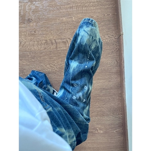 【有货】喷墨扎染牛仔裤男夏季薄款美式复古裤子-NZK56LL-特P48图片