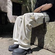 新中式休闲裤男士韩版潮流痞字母印花帅2024夏季ins长裤K5079-P39，男装休闲裤，星座412-2