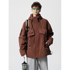 8XL-M特大码冲锋衣防水宽松工装风男夹克外套JK1306P90控118，男装夹克，电商D206-1