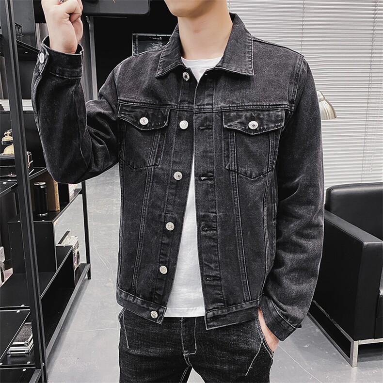 店主风牛仔外套男士秋季新款韩版潮流休闲秋装上衣服夹克9152,男装夹克,电商A318