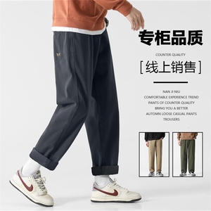纯棉工装裤男春秋季休闲裤美式高街直筒裤217-2-HK23087-P55图片