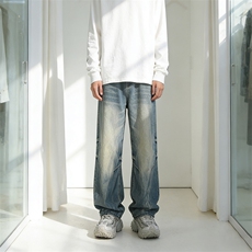 直筒牛仔裤男长裤A146-P45，男装牛仔裤，电商D312